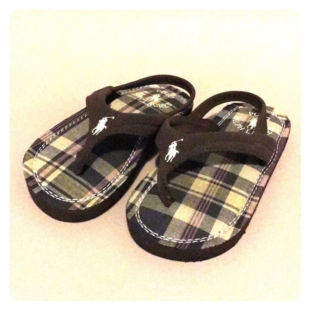 Polo sandals toddler boys or girls 9c brown